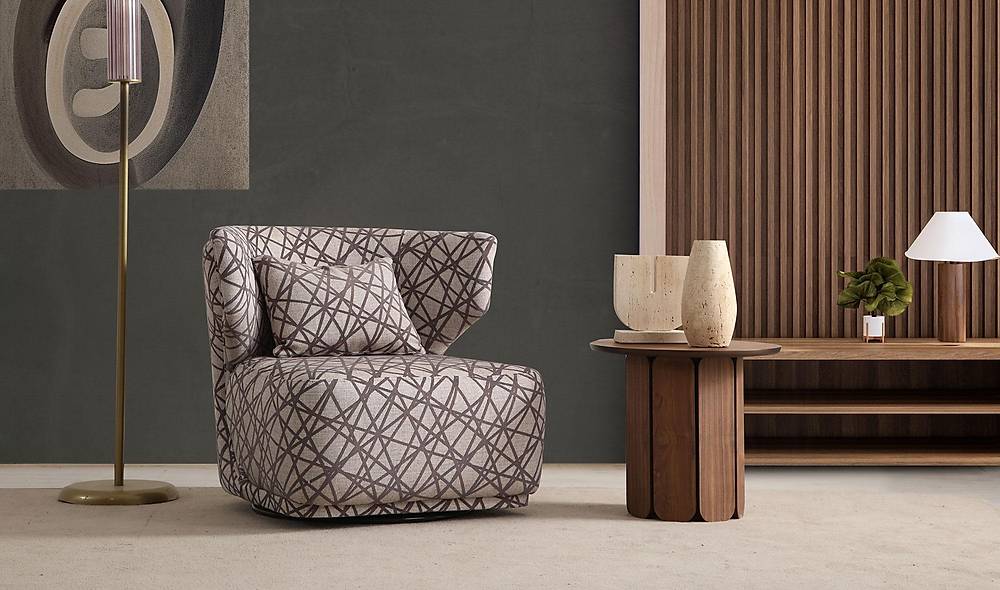 Brown Sofa Set - Bed - Wooden Leg