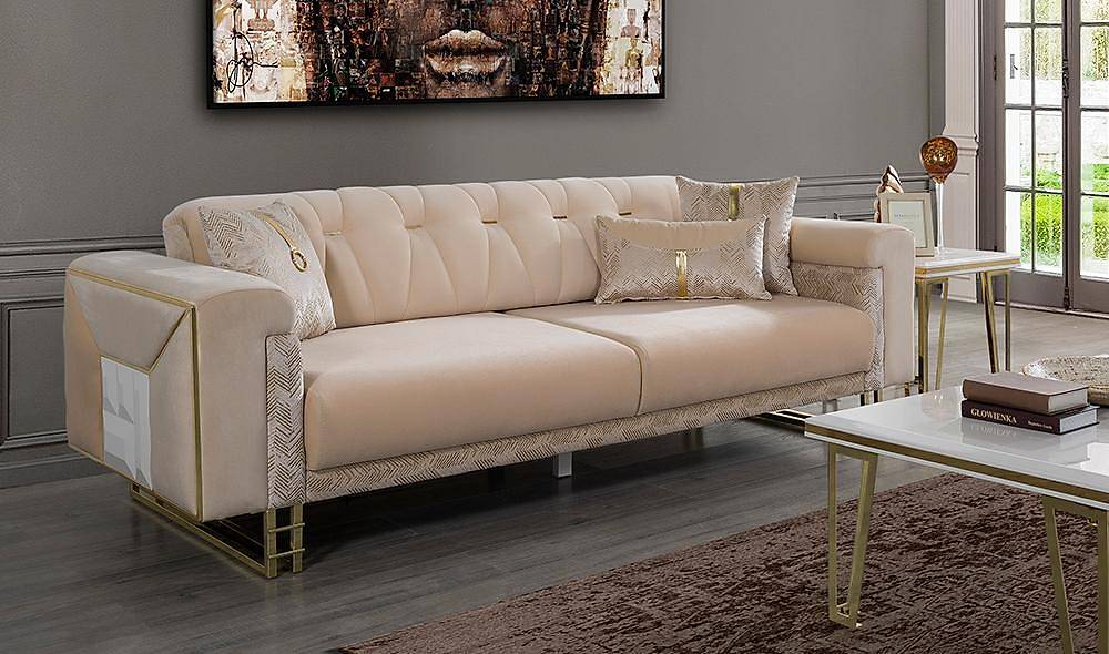 Nehir Cream Living Room Set