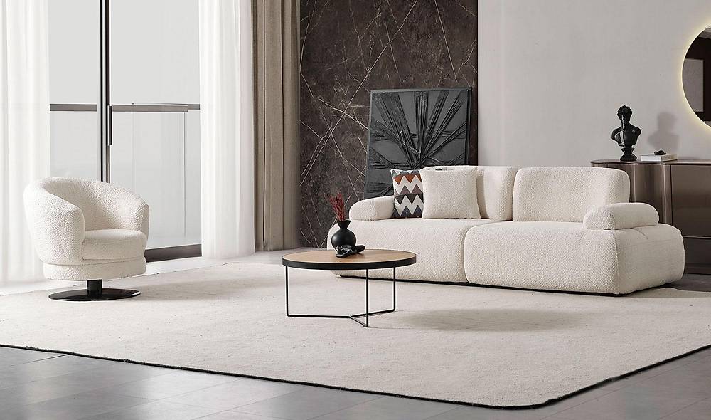 Motya Sofa Set - Cream