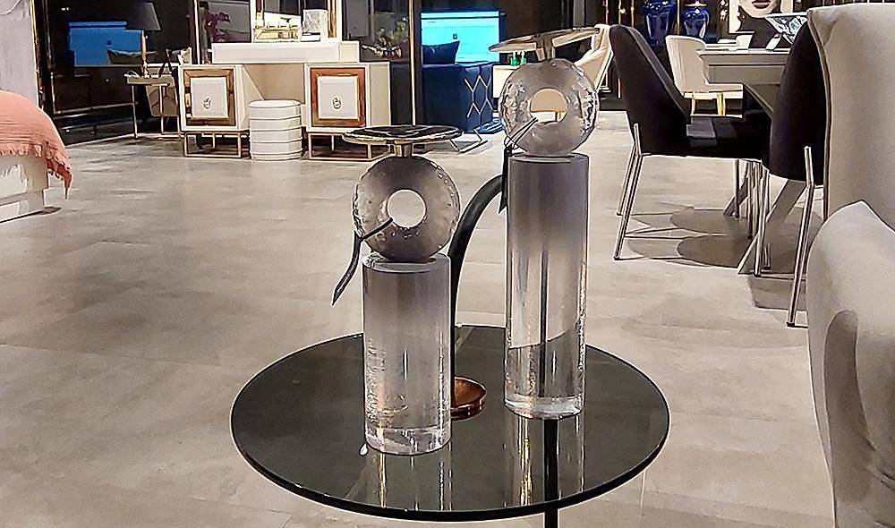 Double Glass Decorative Object - 20409