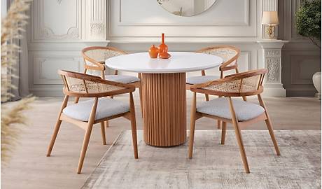 ルパンunico ALBERO Dining Table Albero Lux Dining Room - CaddeYıldız Furniture