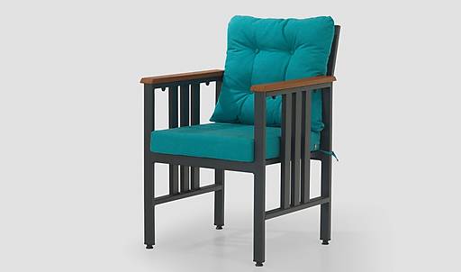 Alexis Single Garden - Balcony Sofa - Turquoise