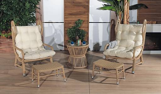 Madlen Rattan Tea Set