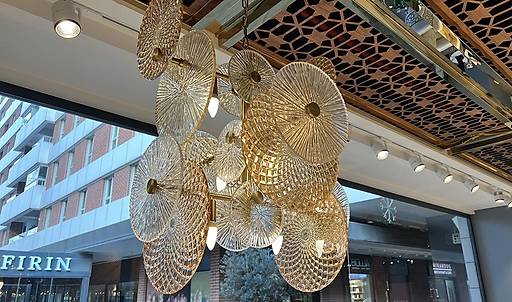 Round Patterned Pendant Chandelier