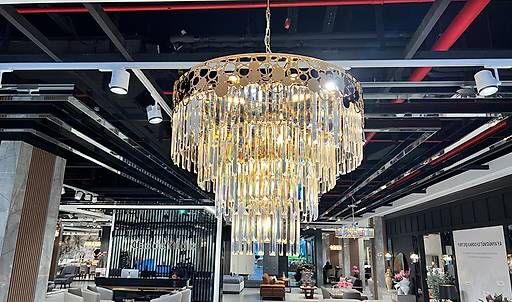 Crystal Gold Pendant Chandelier