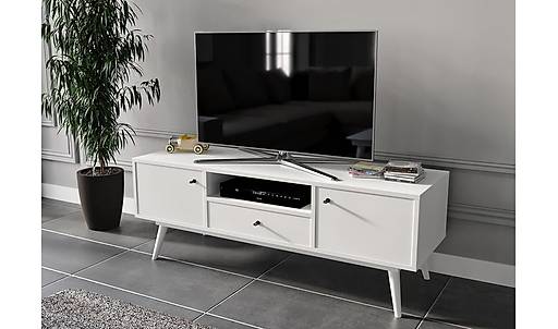 Modern TV Stand DURI-79 White, Italy - MIG Furniture