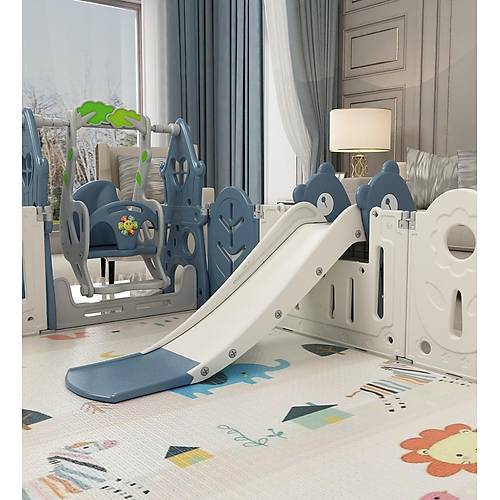 UTH�NGO Hayal D�nyas� Oyun Alan� 205x246cm Sallanan At Hediyeli MAV�/BEYAZ