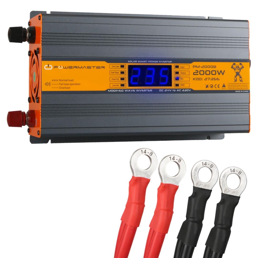 Powermaster 24 Volt 2000 Watt Modifiye Sinüs inverter