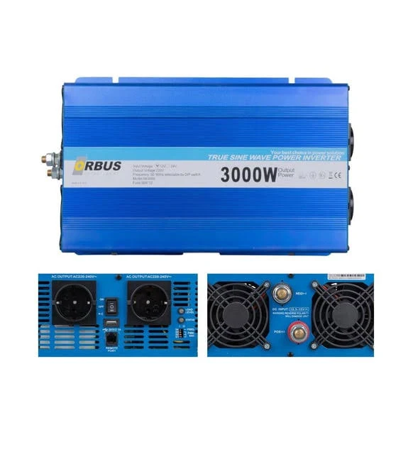 Orbus Eco İntelligent 12 Volt 3000 Watt Tam Sinüs İnverter