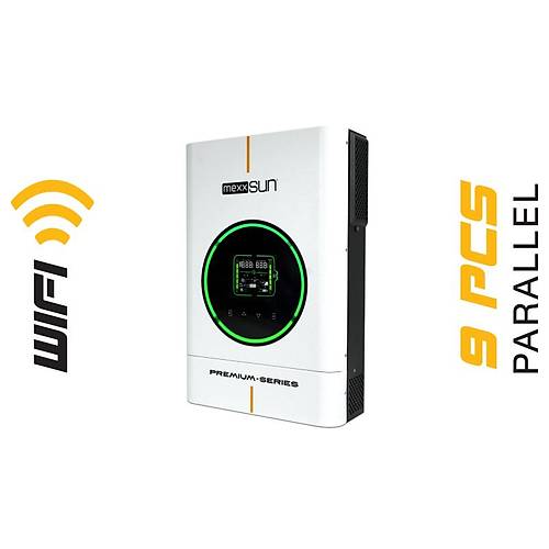 Mexxsun 48 V Volt 6000 W Watt 6 kW MPPT Tam Snus Akll HBRT Dahili WF nverter 220 Volt evirici nvertr