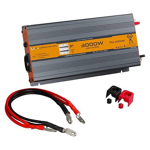 24 V Volt 3000 W Watt Modifiye Sinus �nverter �nvert�r 24-220 V �evirici D�n��t�r�c� Dijital Ekranl�