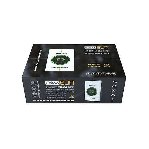 Mexxsun 48 V Volt 6000 W Watt 6 kW MPPT Tam Snus Akll HBRT Dahili WF nverter 220 Volt evirici nvertr