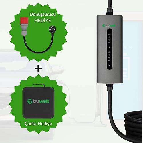 Truwatt ZTA510 Ta��nabilir Elektrikli Ara� �arj Cihaz� 32A/22kW/380V (10 metre)