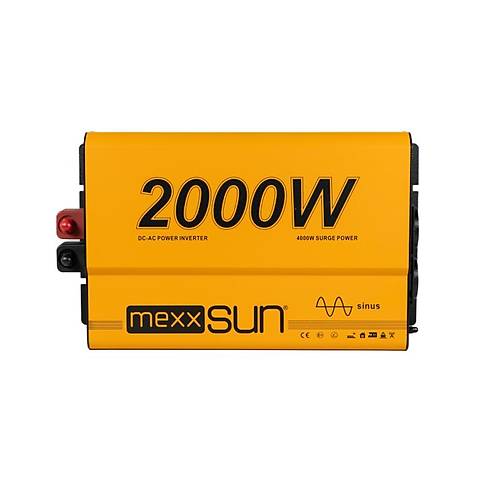 Mexxsun 12 V Volt 2000 W Watt 2 kW Tam Saf Sin�s �nverter �nvert�r 220 �evirici