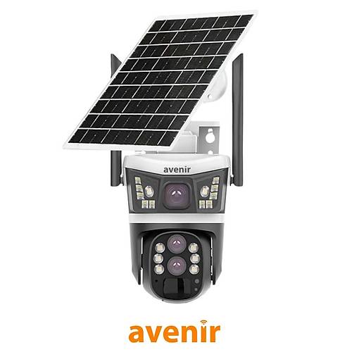 Avenir Av-s432 4mp 10x Optik Zoom 2 Kameral Solar Ptz 4g Sim Kartl Sesli Alarml Kamera