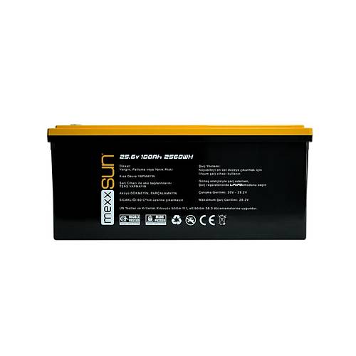 Mexxsun 25.6 Volt 100 Amper 2560 Wh Lityum Ak� (LiFePo4)