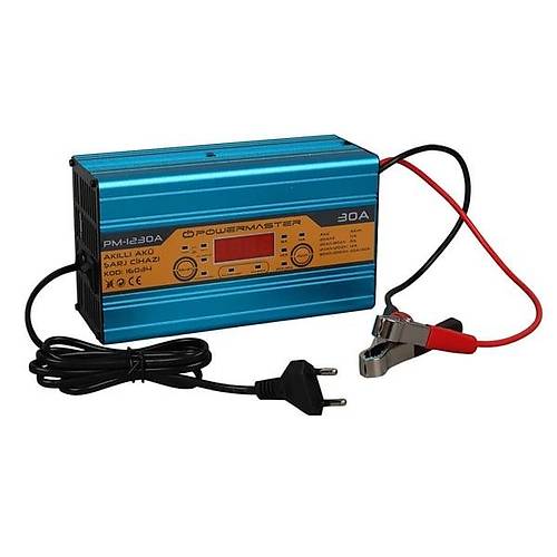 Powermaster 12 Volt Max 30 Amper LCD Ekranl� Ak� �arj Cihaz�