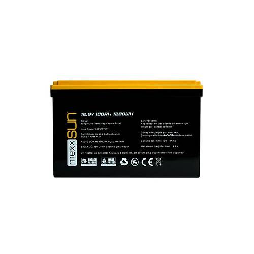 Mexxsun Lityum Ak� 12,8V Volt 100Ah (LiFePo4) 1280Wh