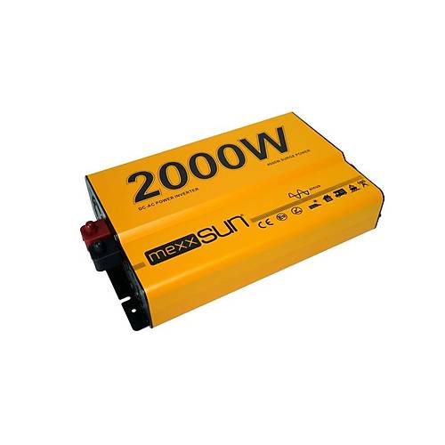 Mexxsun 12 Volt 2000 Watt Tam Sin�s UPS �nverter (Remote Ekran)