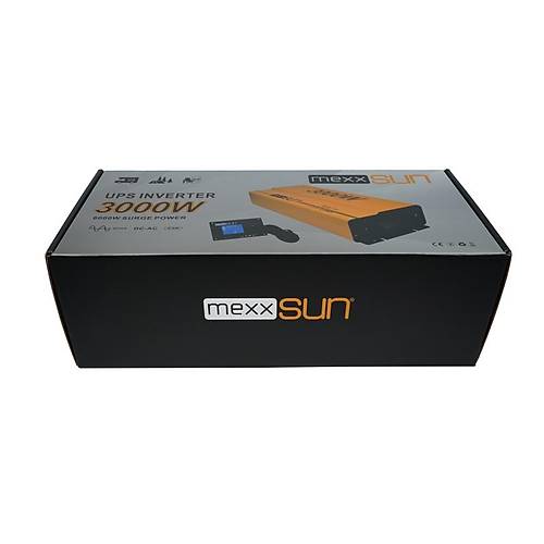 Mexxsun 12 Volt 3000 Watt UPS (Ramote Ekran) Tam Sin�s �nverter