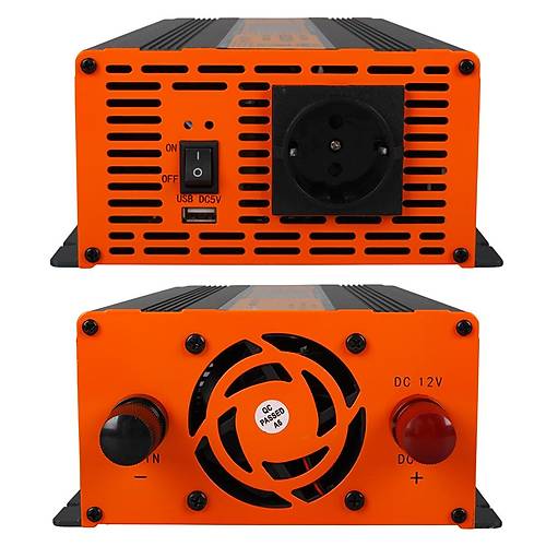 Powermaster 12 V Volt 2000 W Watt 2 kW Modifiye Sin�s �nverter �evirici