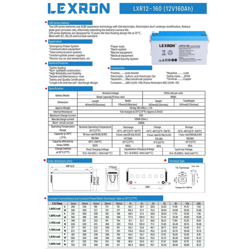 Lexron 12 VOLT 160 AMPER JEL AK�