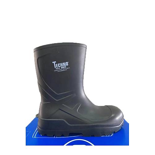 TECHNO BOOTS �EL�K BURUN ARA TABAN S5 Koyu Ye�il 27 cm. TPU Poli�retan  K�sa �izme %100 Su Ge�irmez �elik Burunsuz