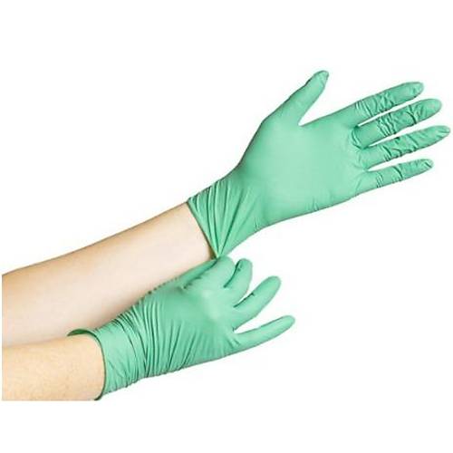 LALAN NE003 100'l� Pudras�z Ye�il Nitril Eldiven