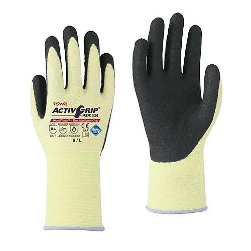 TOWA-ATA534 ActivGrip? ATA 534 Kesilme Diren�li Astar �zeri MicroFinish� Nitril Kapl� �� Eldiveni
