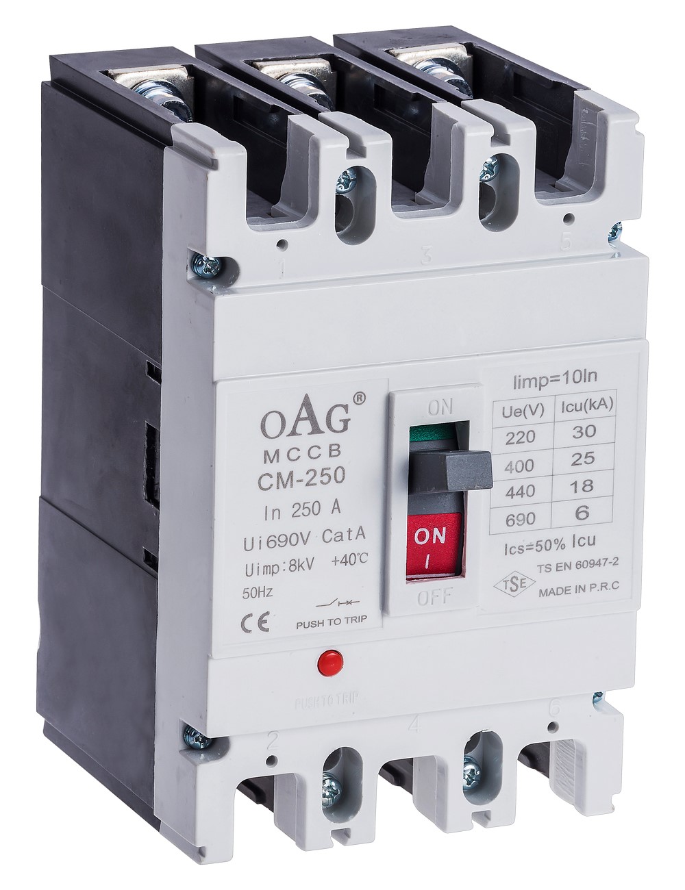 OAG CM-S100 63 Amper 12Ka 3 Kutuplu Sabit Tip Kompakt Şalter