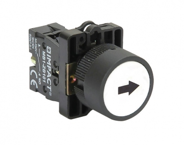 Impact 22mm İşaretli Yaylı Buton Beyaz NO MB3-EA112