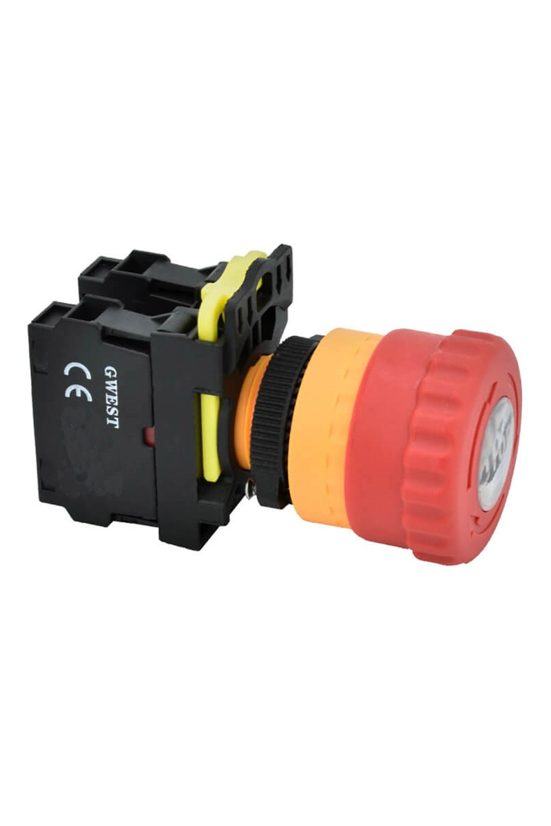 Gwest A5-01ZFD-24 Led Işıklı Kalıcı Acil Stop Mantar Buton