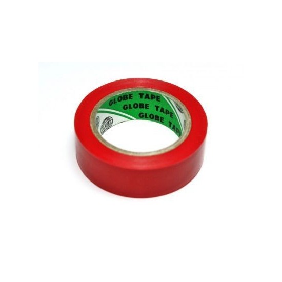 GLOBE MARKA KIRMIZI 0.13MM*19MM*10YRD İZOLE BANT  ( 10 LU PAKET )