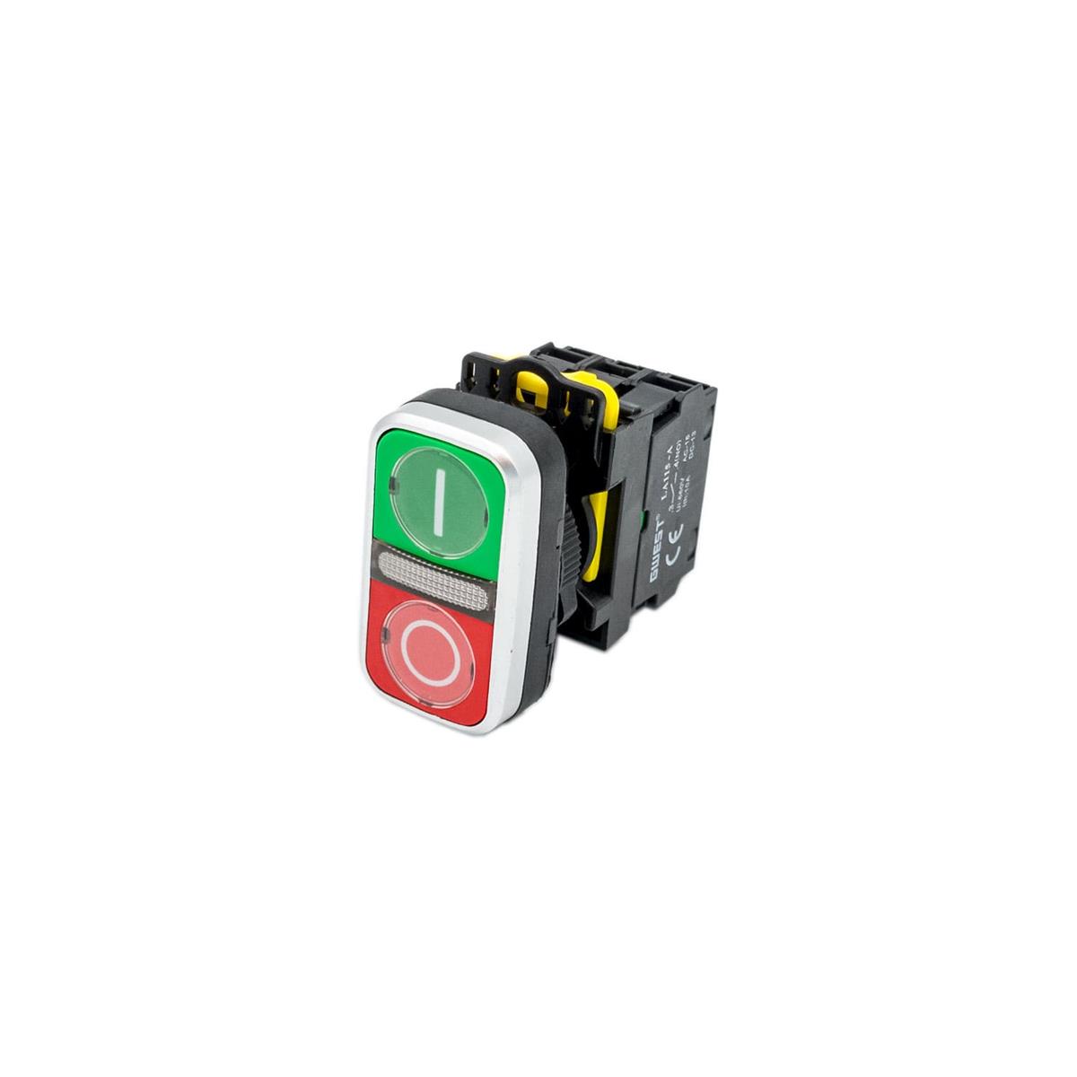 Gwest A5-11RD-24 1NO+1NC Led Işıklı İkiz Buton