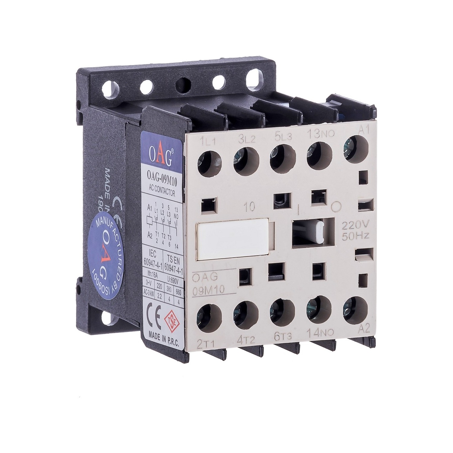 OAG - M0901 (Mini) Kontaktör 4kW 9Amper NC-NO