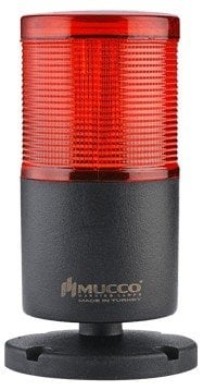 Mucco SNT-7013-S1 1 Katlı Sabit 12-24 Volt Ac-Dc Işıklı Kolon kırmızı