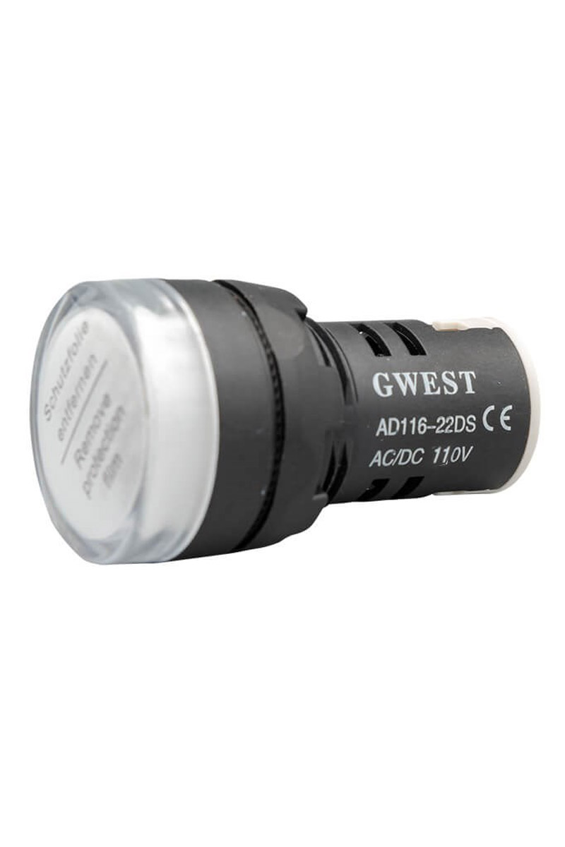Gwest 22-110V-B 110V 22mm Beyaz Ledli Sinyal Lambası