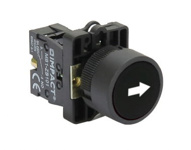 Impact 22mm İşaretli Yaylı Buton Siyah NO MB3-EA212