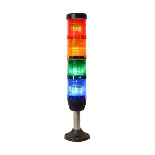 IS70-4T/W-J 24VDC Sabit, Flaşör, Çakar, Döner, Buzzer 24VDC 4 KAT Ø70 mm Işıklı Kolon