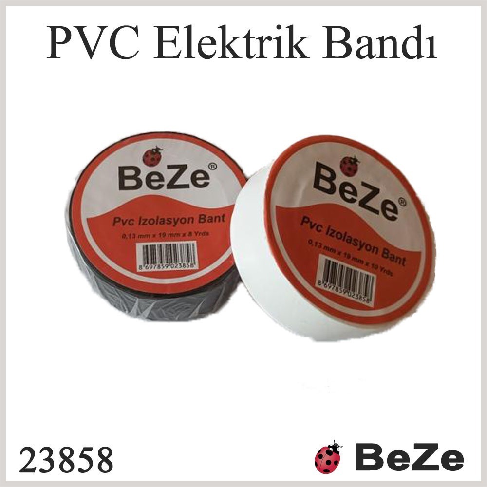 Beze marka 0.13mmx19mmx8yrd siyah izole bant