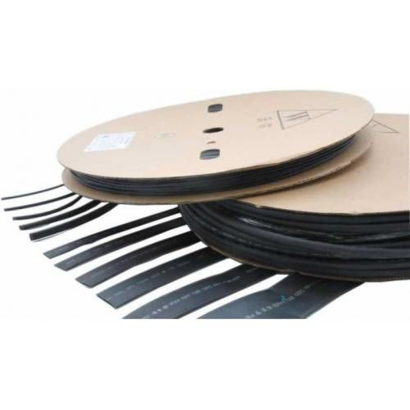 Woer 3.20 mm Siyah ısı ile Daralan Makaron   200 Metrelik Rulolarda
