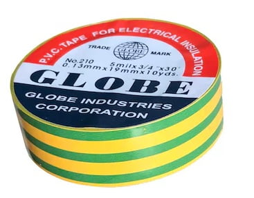 GLOBE MARKA SARI/YEŞİL ( TOPRAKLAMA) 0.13MM*19MM*10YRD İZOLE BANT  ( 10 LU PAKET )