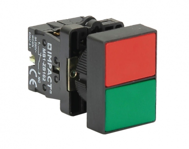 Impact 22mm İkiz Buton Kırmızı-Yeşil NO+NC MB3-EA845