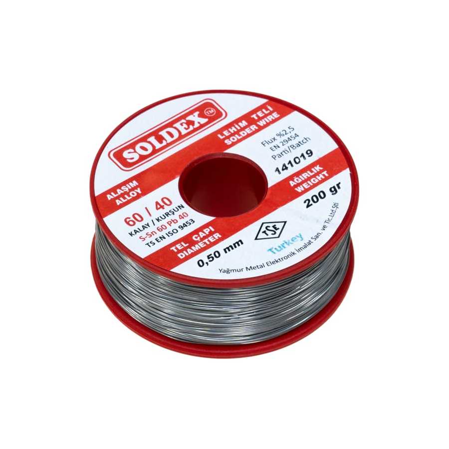 Soldex Sn60 Pb40 0,50mm 200Gr Lehim Teli