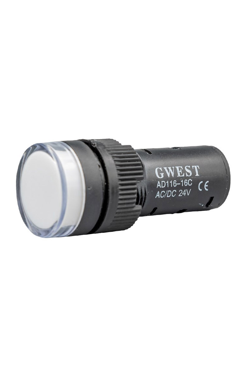 Gwest 16-24V-B 24V 16mm Beyaz Ledli Sinyal Lambası