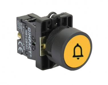 Impact 22mm İşaretli Yaylı Buton Sarı NO MB3-EA514
