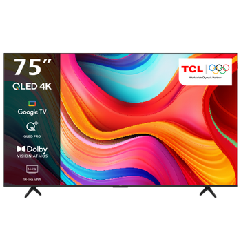 TCL75T8BGTV 144HZ QLED 4K  UHD  GOOGLE TV
