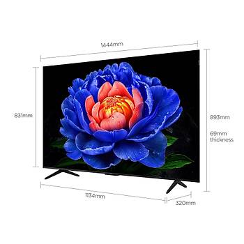 65T6D 65'' 165 Ekran Uydu Al�c�l� 4K Ultra HD Google Smart QLED TV