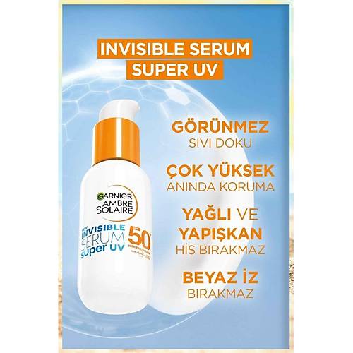 Garnier Ambre Solaire Invisible Serum Super UV Gnlk Gne Koruyucu Serum