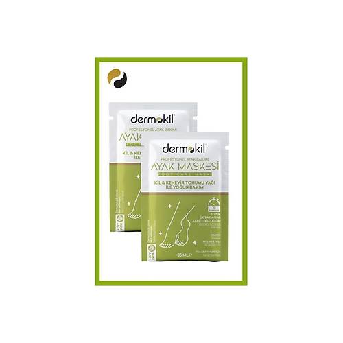 Dermokil Kil Ve Kenevir Yal Peeling Etkili Ayak Maskesi 35 Ml 2 ' Li Set